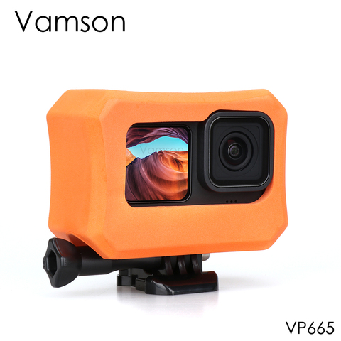 Vamson naranja flotante funda protectora funda para hacer Surf para Gopro héroe 9 negro agua Pro Hero9 Surf boca montaje VP665 ► Foto 1/6