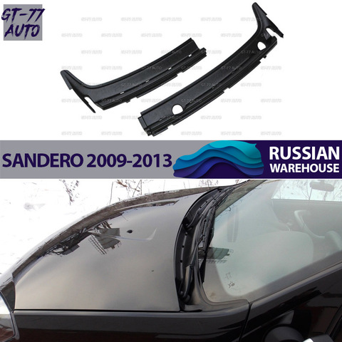 Guardia сover en la apertura limpiaparabrisas para Renault Sandero 2009-2013 jabo de moldeo de material exterior de plástico ABS de estilo ► Foto 1/6