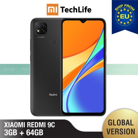 Versión Global Xiaomi Redmi 9C 64GB ROM 3GB RAM (completamente nuevo/sellado) redmi9c, redmi9c 64, teléfono inteligente, teléfono móvil, teléfono ► Foto 1/5