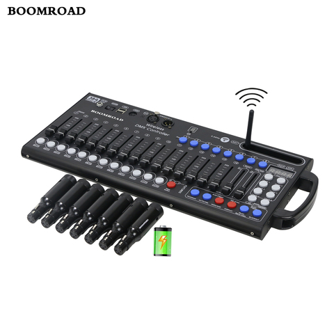 Controlador inalámbrico para iluminación de escenario, consola ultrafina de 384CH DMX 512, receptor DMX inalámbrico con batería integrada, controlador de cabeza móvil para DJ ► Foto 1/6