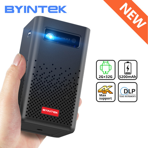 BYINTEK-miniproyector portátil P20, dispositivo de cine en 3D 4K, con Android, WIFI, FULL HD, 1080P, vídeo de TV láser, LED DLP ► Foto 1/6