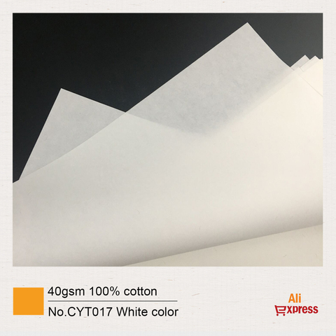 Papel de algodón 100%, 40gsm, A4, 210x297mm, color blanco, sin férula, resistente al agua, 200 hojas, GCYT017 ► Foto 1/3