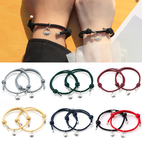 Pulsera magnética de acero inoxidable con bola de atracción para hombre y mujer, brazalete creativo, cuerda de la amistad, regalo de joyería ► Foto 1/6