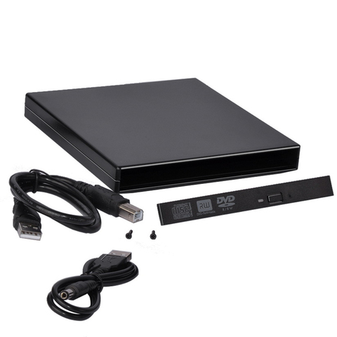 Caja externa de DVD/CD-ROM para ordenador portátil, unidad de disco óptico SATA a SATA, 12,7mm, USB 2,0, 1 unidad ► Foto 1/6