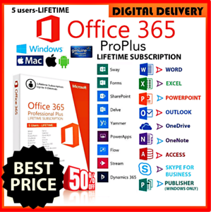 Office 365 Pro Plus-Cuenta de licencia de por vida, 5 dispositivos  funcionan en todos los idiomas, microsoft office 2022 - Historial de  precios y revisión | Vendedor de AliExpress - SoftMarket Store 