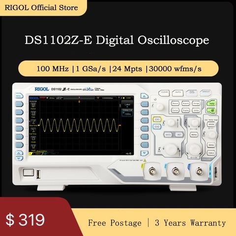 RIGOL DS1102Z-E osciloscopio Digital de 100MHz, 2 canales analógicos ► Foto 1/6