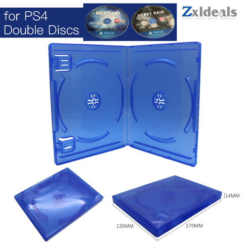 Funda de repuesto para PS4, juego de doble disco, caja de repuesto azul de juego Blu-Ray 2 CD ► Foto 1/5