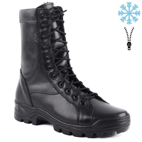 Invierno botines de hombre con piel natural militar Zapatos de cuero auténtico para hombre Botas del ejército ► Foto 1/6