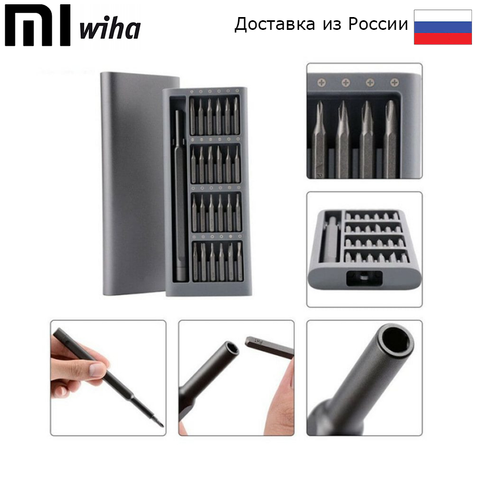 Xiaomi Wiha-Juego de destornilladores para trabajo preciso, juego de 24 piezas, peso 300 (G), envío gratis a Rusia ► Foto 1/6