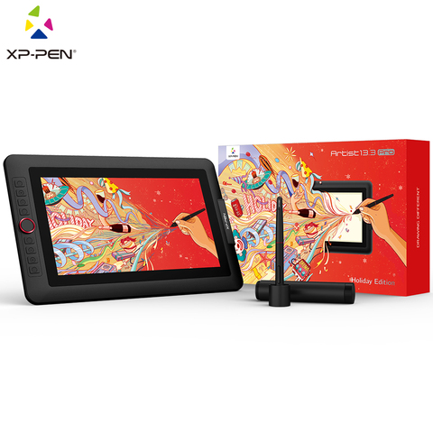 XP-PEN Artist-tableta gráfica Digital de dibujo 13.3Pro, edición festiva, con bolígrafo de pantalla, Monitor laminado completo con inclinación ► Foto 1/6