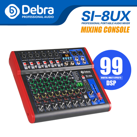 ¡Sonido limpio! Debra Pro-mezclador de Audio de 8 canales con USB, 99 efectos digitales DSP para DJ, consola mezcladora, estudio de grabación y Karaoke ► Foto 1/6