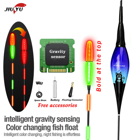 Flotador de luces Led de pesca inteligente, equipo de 1 Uds. Que incluye batería CR425, accesorios de tope de chip con sensor de gravedad para pesca nocturna ► Foto 1/6