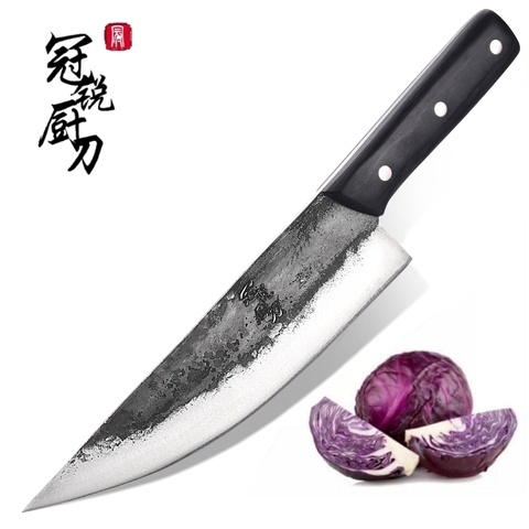 Cuchillo de Chef chino hecho a mano, acero de deshuesar forjado, rebanador de carnicero, cuchillos de cocina hechos en China, herramientas de cocina profesionales nuevas ► Foto 1/6