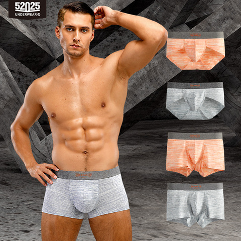 Calzoncillos de algodón viscoso para hombre, bañadores sin costuras, calidad Premium, transpirables, 4 paquetes, 52025 ► Foto 1/5