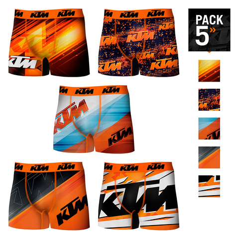 KTM calzoncillos tipo boxer pack de 5 unidades sorpresa o individuales para hombre ► Foto 1/6