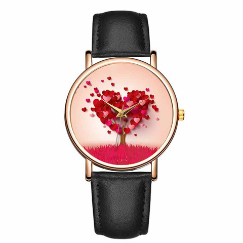 Reloj de pulsera de cuero de moda para Mujer, Relojes de árbol con corazón, regalos, 2022 ► Foto 1/6