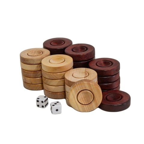 Sello de Backgammon de boj de madera 28mm - 31mm - 35mm ► Foto 1/1