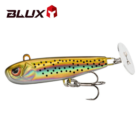 BLUX-anzuelo para pesca de metal, señuelo rígido con sonajero, de 38mm y 44 mm, de color brillante, fabricado con zinc, cebo para peces como lubina, trucha ► Foto 1/6