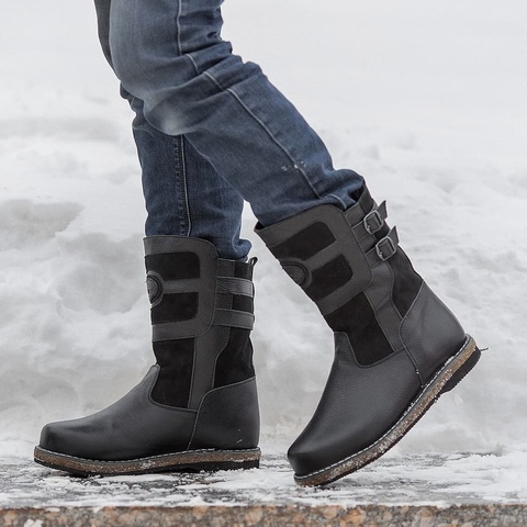 Botas Mongolki de invierno naturales de Mongolia para hombre, botas, muy cálidas, de piel auténtica y piel, para la caza y pesca ► Foto 1/5