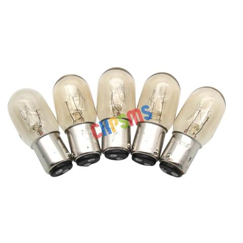 Bombillas de luz BA15D de 220 V, aptas para Singer, máquina de coser para el hogar, 15W, 220 voltios, tipo de empuje, 5 uds. ► Foto 1/3