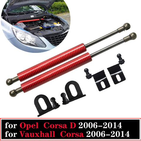 Capó delantero de fibra de carbono para Opel Corsa D 2006-2014, accesorio de amortiguador ► Foto 1/6