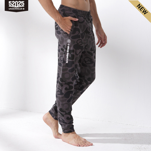 Pantalones de pijama de camuflaje para hombre, pantalón largo deportivo de algodón con bolsillos laterales, pantalones de Casa de camuflaje, 52025 ► Foto 1/5