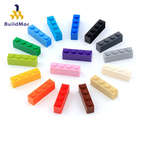 50 Uds. De bloques de construcción DIY para niños, figuras de bloques gruesos, tamaño creativo educativo, 1x4 puntos, Compatible con lego, Juguetes ► Foto 1/1