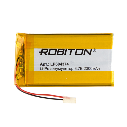Batería de polímero de iones de litio lp604374 robiton, li-pol prism con circuito de protección ► Foto 1/1