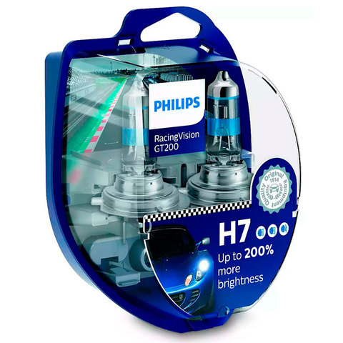 Philips-bombillas de coche H7 (PX26d), Visión de carreras, GT200 (+ 200%) (2 12972RGTS2 ► Foto 1/5