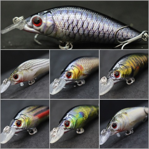 WLure-anzuelo de acción de 8,1 cm y 9,6g de ancho, anzuelo de agua dulce, ojos duros 3D, señuelo realista flotante lento, pesca Crankbait HM583 ► Foto 1/6