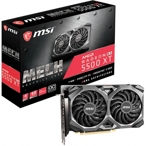 Tarjeta de vídeo MSI Mech AMD Radeon RX 5500xt 1845MHz 4096MB 14000MHz 128 poco RTL [Rx 5500 XT mech 4G OC] ► Foto 1/5