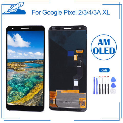 Pantalla LCD Original AMOLED para Google Pixel 2 3 4 3A, digitalizador táctil para Google Pixel 2XL 3XL 4XL 3AXL piezas de repuesto ► Foto 1/4