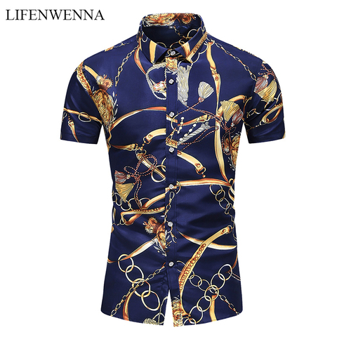 Camisa de manga corta con estampado de personalidad para hombre, ropa informal de talla grande, camisa hawaiana de playa, 5XL, 6XL, 7XL, novedad de verano, 2022 ► Foto 1/6