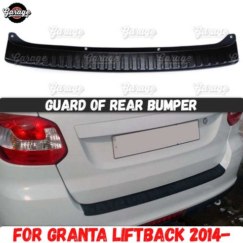 Protector de parachoques trasero para Lada Granta Liftback 2014, accesorios de plástico ABS, placa protectora de arañazos, ajuste de estilismo de coche ► Foto 1/6