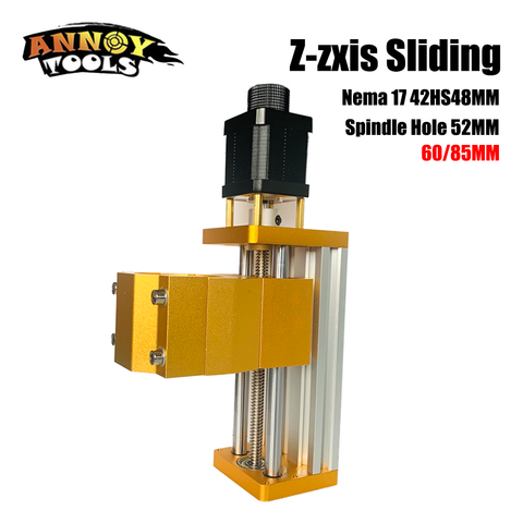Módulo Zaxis CNC 3018plus, compatible con husillo de 300W/500W, eje Z de aluminio de 52mm, Mesa Deslizante aplicable Nema17 42HS48MM, motor paso a paso ► Foto 1/4