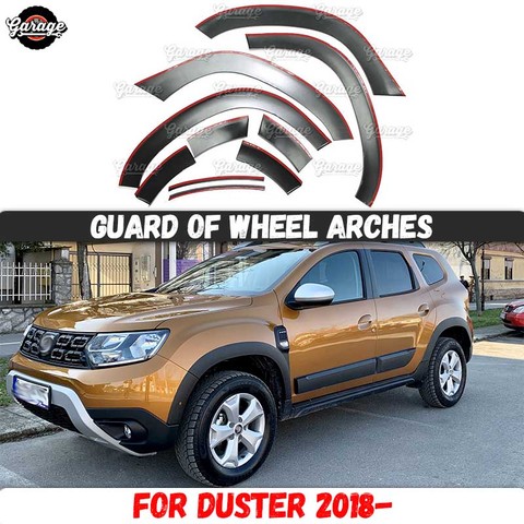 Protector de arcos de rueda para Dacia Duster 2022-plástico ABS incluye accesorios de 10 p placa protectora arañazos Ajuste de estilismo de coche ► Foto 1/6