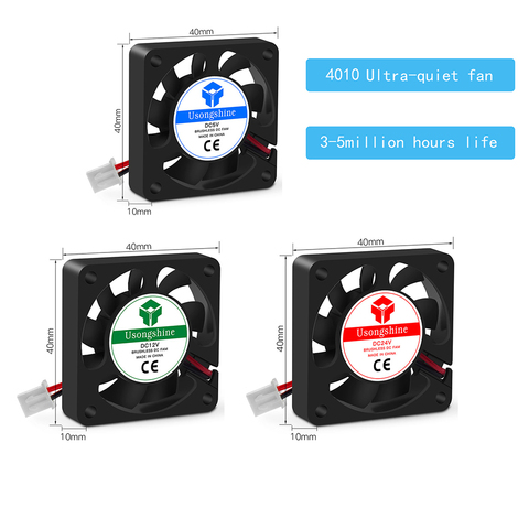 Ventiladores cc sin escobillas para disipador de calor, radiador de refrigeración para impresora 3d, 40x40x10mm, 4010 V ► Foto 1/6