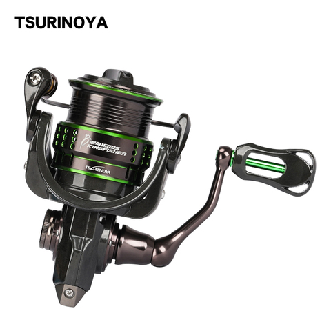 TSURINOYA-carrete de pesca ultraligero Kingfisher, carrete de trucha 800, 1000, 1500s, 1500, 1BB 10 +, carrete de lubina giratorio de carbono ligero ► Foto 1/6