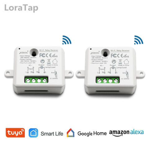 Tuya Smart Life pequeño módulo de conexión WiFi interruptor de luz, Control remoto de aplicación, Control de voz, trabajo con Google Home Echo Alexa IFTTT ► Foto 1/6