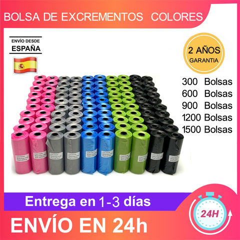 Buena Marca Bolsas Caca Para Excrementos De Perro 150/300/600/900/1200/1500 Bolsa Multicolor caca bolsa Para Perro Mascotas ► Foto 1/6