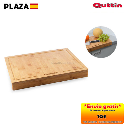 Quttin®Tabla de cortar de bambú, encimera, 35x25x1,2 cm ► Foto 1/1