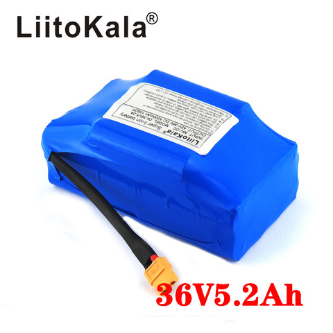 LiitoKala-Paquete de batería de litio para patinete eléctrico, 36V, 4,4ah, 5,2ah, alto drenaje, 2 ruedas, autobalance, 6,5 