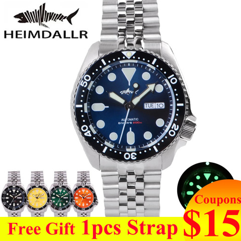 HEIMDALLR-Reloj de buceo clásico Sharkey para hombre, con bisel de zafiro y cerámica, 200M, resistente al agua, NH36, movimiento automático, mecánico ► Foto 1/6