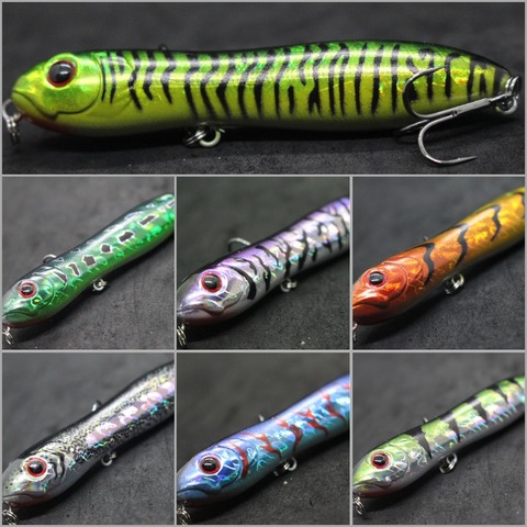 WLure 9,8 cm 16g TIEMPO DE Topwater Popper a atraer 3D duro ojos de pesca señuelo W769 ► Foto 1/6