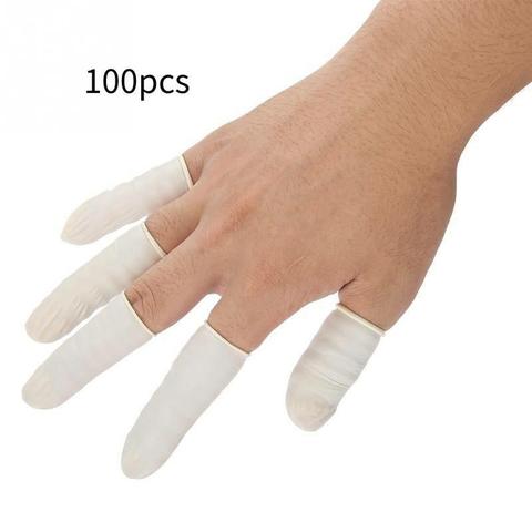 Guantes para la punta de los dedos antideslizantes, protectores antiestáticos para emulsión, herramienta de reparación de relojes, 100 Uds. ► Foto 1/6