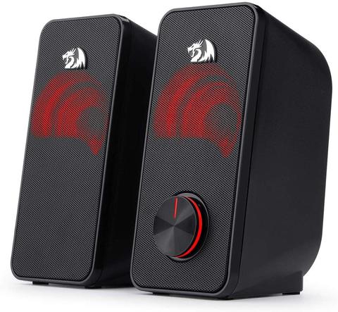 Redragon-altavoz estéreo GS500 Stentor Juegos de PC, 2,0 canales, para ordenador de escritorio, con luz trasera roja y bajos de calidad ► Foto 1/1