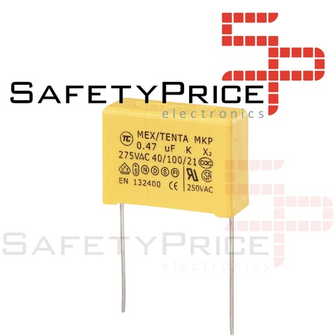 2x Condensador de seguridad MKP X2 0.47uF 474K AC 275V 15mm ► Foto 1/1