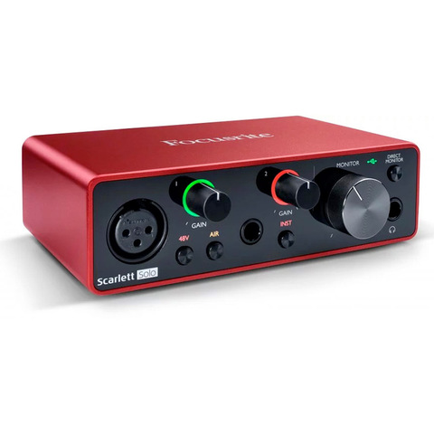 Focusrite-tarjeta de sonido externa Scarlett solo de 3. ª generación, tarjeta de sonido original, nueva interfaz de audio para PC, Mac Pro, grabación de estudio ► Foto 1/3