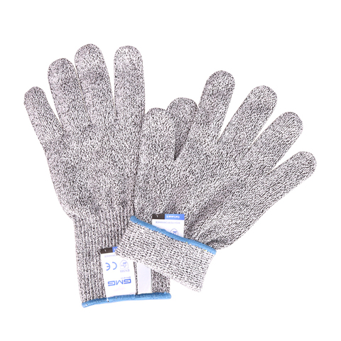 Guantes anticortes de grado alimenticio GMG Grey HPPE EN388 ANSI, protección de nivel 5, guantes de trabajo resistentes a los cortes ► Foto 1/6