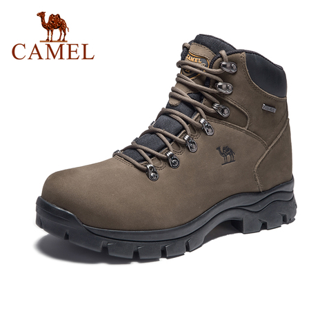 Zapatos para hombre CAMEL, deportes al aire libre, botas tácticas para hombre, senderismo, montaña, zapatos para acampar, escalada, a prueba de agua, zapatos tácticos de cuero ► Foto 1/6